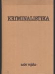 Kriminalistika - náhled