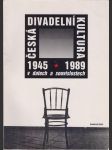 Česká divadelní kultura 1945 1989 v datech a souvislostech - náhled