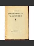 Duchovní poesie Třanovského (Jiří Třanovský) - pošk. (podpis V. Tille) - náhled