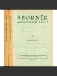 Sborník archivních prací, ročník XVIII., číslo 1 a 2/1968 (2 svazky) - náhled