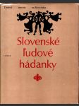 Slovenské ľudové hádanky - náhled