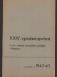 XXIV. výročná zpráva Prvého štátneho slovenského gymnázia v Bratislave - náhled