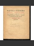 Nova et vetera, Mystiky / Umění a vědy (edice: Nova et vetera, sv. 37) [Sborník, Stará Říše] - 5x grafika, 2x Bohuslav Reynek, 2x Vlastislav Hofman, 1x hlava muže (anonymně) - (1x linoryt od Reynka chybí) - náhled