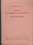 Dejiny slovenskej literatúry pre VI. tr. gymnázií - náhled