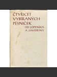 Čtyřicet vybraných pěsniček od Lopeníka a Javořiny (Erotika, Lopeník, Bílé Karpaty) - náhled