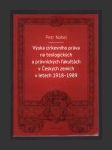 Výuka církevního práva na teologických a právnických fakultách v Českých zemích v letech 1918–1989 - náhled