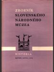 Zborník slovenského národného múzea - história 14 - náhled