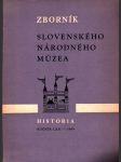 Zborník slovenského národného múzea - história 8 - náhled