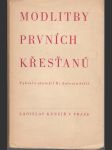 Modlitby prvních křesťanů - Vybral a přeložil Antonín Stříž - náhled