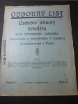 Odborný list ústřední jednoty detailérů oboru klenotnického, zlatnického, stříbrnického a hodinářského v republice Československé v Praze - náhled