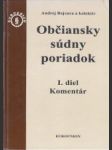 Občiansky súdny poriadok 1.Komentár - náhled