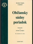 Občiansky súdny poriadok.Komentár a súvisiace predpisy - náhled