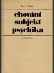 Chování, subjekt, psychika - náhled