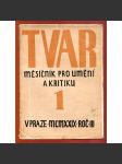 Tvar. Měsíčník pro umění a kritiku. 1929, roč. III., č. 1 - náhled