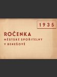 Ročenka městské spořitelny v Benešově 1935 - náhled