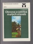 Obnova a údržba malých staveb - náhled