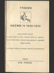 Týdeník čin ročník iv 1932-1933 - náhled