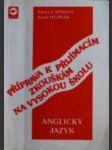 Příprava k přijímacím zkouškám na vysokou školu - anglický jazyk - náhled