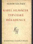 Karel hlaváček, typ české dekadence - náhled