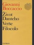 Život Danteho, Verše, Filocolo - náhled