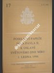 Poselství jana pavla ii. k oslavě světového dne míru 1. ledna 1996 - jan pavel ii. - náhled