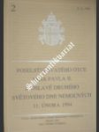 Poselství svatého otce jana pavla ii. k oslavě druhého světového dne nemocných 11. února 1994 - jan pavel ii. - náhled