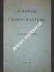 O novou českou kulturu - stašek bohumil - náhled