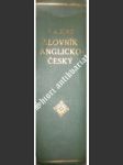 Slovník anglicko - český - a dictionary of the english and bohemian languages - jung v.a. - náhled