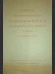 Projev presidenta republiky dr.edvarda beneše na staroměstském náměstí v praze 16.května 1945 - beneš edvard - náhled