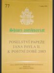 Poselství k postní době 2003 - jan pavel ii. - náhled