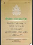 Poselství papeže jana pavla ii. k oslavě světového dne míru 1. ledna 1994 - jan pavel ii. - náhled