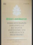 Poselství ke xxxvii. světovému dni sdělovacích prostředků - jan pavel ii. - náhled