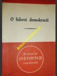 O lidové demokracii - sborník statí a článků - náhled