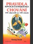 Pravidla společenského chování (100 odpovědí na 100 otázek) - náhled