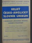 Velký Česko - Anglický slovník Unikum - náhled
