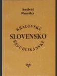 Slovensko kráľovské a republikánske - náhled