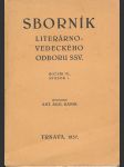 Sborník literárno - vedeckého odboru ssv. ročník iv. sv. 1 - náhled