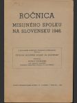 Ročnica misijného spolku na slovensku 1946 - náhled