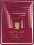 Slovenské divadlá v sezóne 1971 - 1972 - náhled