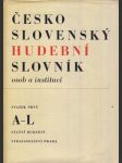 Československý hudební slovník osob a institucí a-l, m-ž - náhled