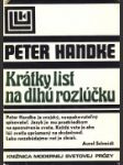 Krátky list na dlhú rozlúčku - náhled