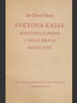 Světová krise: Kontinuita práva a nové právo revoluční  - náhled