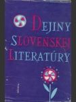 Dejiny slovenskej literatúry - náhled