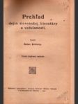 Prehľad dejín slovenskej literatúry a vzdelanosti - náhled