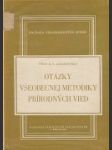 Otázky všeobecnej metodiky prírodných vied - náhled