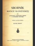 Sborník Matice Slovenskej, ročník X. - náhled