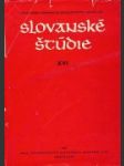 Slovanské štúdie XVI. - náhled