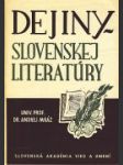 Dejiny slovenskej literatúry - náhled