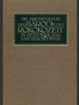 Die architektur der Barock- und Rokokozeit in Deutschland und Schweiz   - náhled